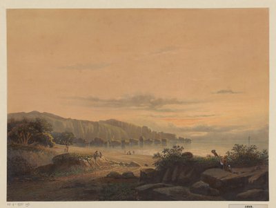 爪哇岛海湾景色
爪哇岛南部的斯里贡乔（Srigonjo）小海湾（马朗（Malang）县，居民帕萨鲁昂（Passarouang））（物体上的标题 作者 弗兰斯·布法恩·佐南