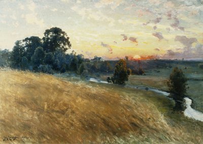 1902年的日落时的广阔风景 作者 约翰·埃里克森（Johan Ericson）