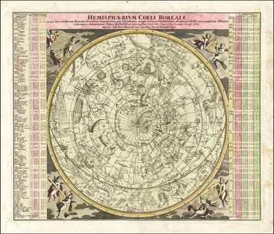 1730 年北半球天体图 作者 约翰·加布里埃尔·多贝玛亚