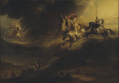 La chevauchee des Valkyries - The Ride of the Valkyries, by Sandberg, Johan Gustaf (1782-1854). Oil on canvas. Dimension : 140x201 cm. Nationalmuseum Stockholm 作者 约翰·古斯塔夫·桑德伯格