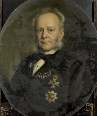 Pieter Mijer（1812-81 年）。荷属东印度群岛总督 作者 约翰·海因里希·纽曼（艺术家签名）