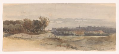 全景景观 作者 Johan Hendrik Weissenbruch（艺术家签名）