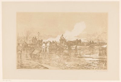 鹿特丹海港风光 作者 Johan Hendrik van Mastenbroek（艺术家签名）