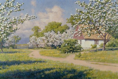 林间风景与春日小屋 作者 约翰·克鲁特（JohanKrouthén）