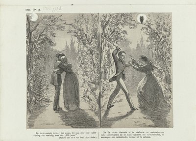 关于月球影响的漫画，1865 年 作者 约翰·迈克尔·施密特·克兰斯