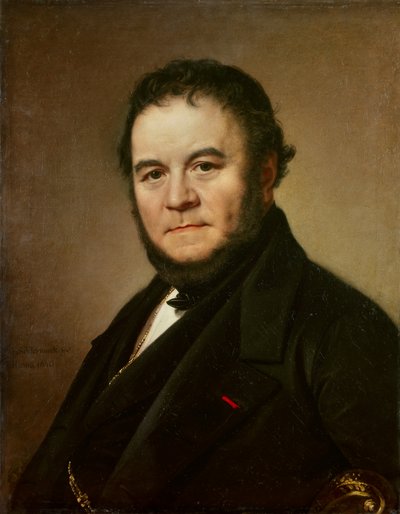 Henri Beyle dit Stendhal（1783 - 1842）的肖像，法国作家。约翰-奥拉夫-索德马克(Johan Olaf Sodermark)(1790 - 1848)的绘画，瑞典学校 作者 约翰·奥拉夫·索德马克