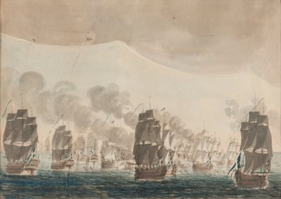 1789年7月26日的厄兰岛海战。 作者 约翰·彼得·库梅林