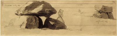 Reerslev山上的巨石墓 作者 约翰·托马斯·伦比