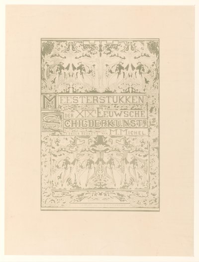 扉页：米歇尔，十九世纪绘画杰作 作者 H. Kleinmann and Co