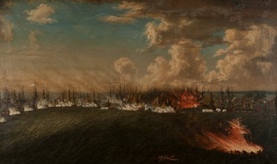 1791年7月3日，维堡海湾战役，1791年。 作者 约翰·蒂特里希·舒尔茨