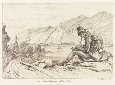 风景画家在旅行中》（Der Landschaftmaler auf der Reise） 作者 约翰·亚当·克莱因（Johann Adam Klein）