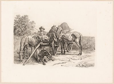 农夫和他的小车 作者 约翰·亚当·克莱因（Johann Adam Klein）