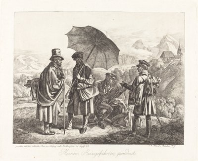 画家们在旅行中 (Die Maler auf der Reise) 作者 约翰·亚当·克莱因（Johann Adam Klein）