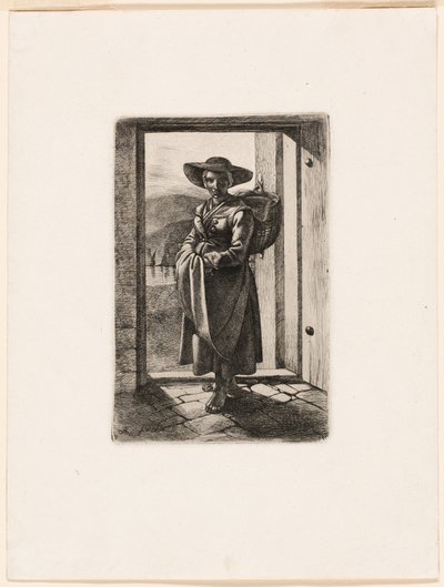 站在门口的匈牙利女人 作者 约翰·亚当·克莱因（Johann Adam Klein）