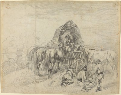 瓦拉几亚旅行者的休息 作者 约翰·亚当·克莱因（Johann Adam Klein）