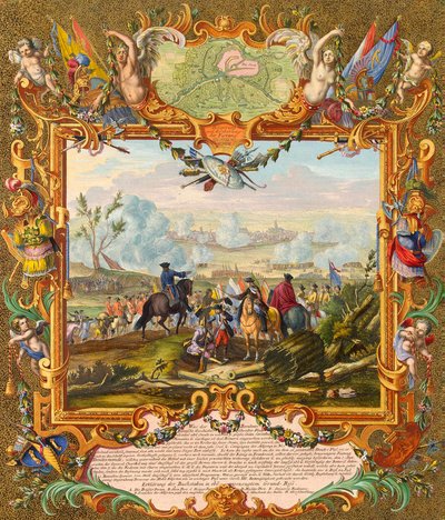 1708年联军攻占奥德纳尔德要塞，18世纪初。 作者 约翰·奥古斯特·科维努斯