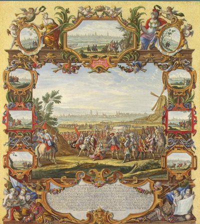 1706年18世纪初期，盟军占领了法国梅宁的堡垒。 作者 约翰·奥古斯特·科维努斯