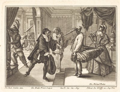 波罗瓦德医生家的哈莱金 作者 Johann Balthasar Probst 在 Johann Jacob Schuebler 之后