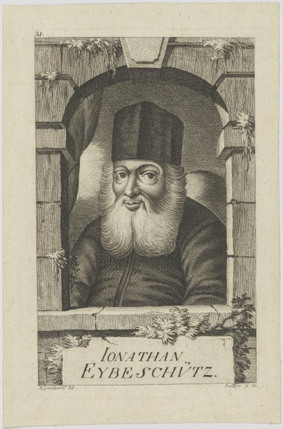 乔纳森·本·内森·埃贝舒兹（Jonathan Ben NathanEybeschütz）肖像（1690-1764年，1772年）。 作者 Johann Balzer