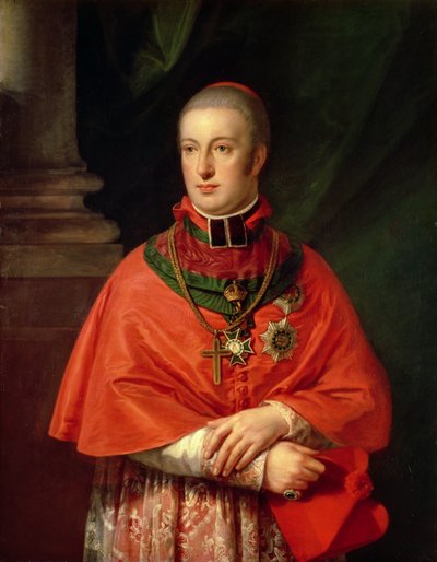 奥地利大公哈布斯堡的鲁道夫（1788-1831），利奥波德二世（1747-93）的小儿子，穿着红衣主教的长袍 作者 兰皮的约翰·浸信会贵族