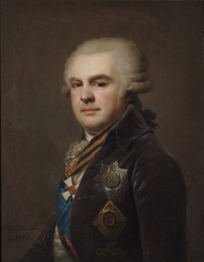 亚历山大-尼古拉耶维奇-萨莫伊洛夫伯爵的画像 1744-1814年，1796年 作者 小约翰·巴普蒂斯特·兰皮
