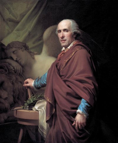 雕塑家安东尼奥-卡诺瓦的肖像，1757-1822，1806。 作者 小约翰·巴普蒂斯特·兰皮