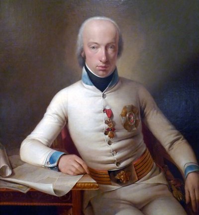 特申公爵查尔斯大公身着第 3 步兵团上校制服的肖像（1771-1847 年） 作者 约翰浸信会的灵魂