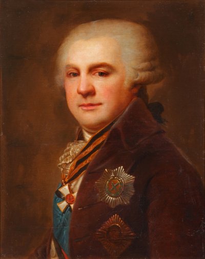 1796年后的亚历山大·尼古拉耶维奇·萨摩洛夫伯爵的肖像1744-1814年 作者 约翰·兰普的约翰·浸信会