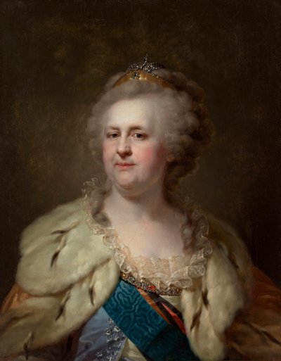 凯瑟琳二世女皇的肖像1729-1796年，1790年代。 作者 约翰·兰普的约翰·浸信会
