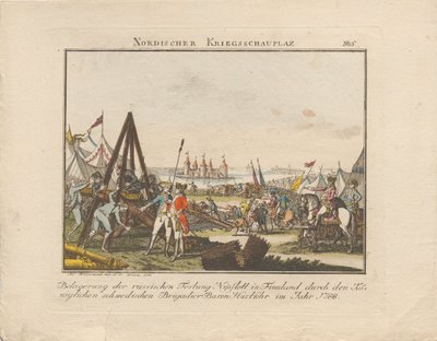 1788年围攻俄罗斯在芬兰的要塞奈斯洛特。 作者 约翰·卡斯帕·温劳赫