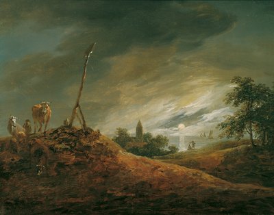 夜景 作者 约翰·克里斯汀·布兰德（Johann Christian Brand）