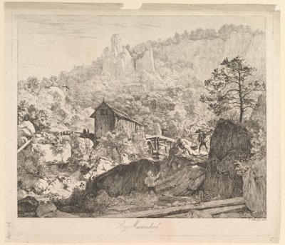 穆肯多夫周围，1818年。 作者 约翰·克里斯蒂安·埃哈德