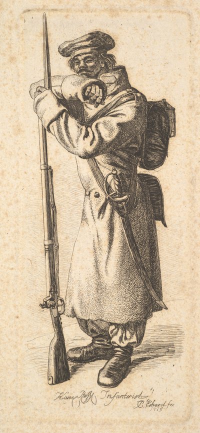 俄国步兵，1815年。 作者 约翰·克里斯蒂安·埃哈德