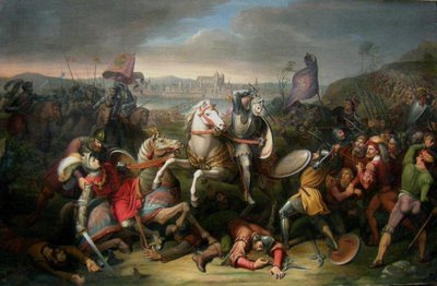 1504年，埃里希-冯-卡伦堡公爵在雷根斯堡战役中救出了马克西米利安皇帝。 作者 约翰·克里斯蒂安·里彭豪森