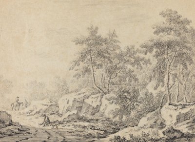 岩石林中的旅行者。 作者 约翰·克里斯托夫·迪茨施（Johann Christoph Dietzsch）