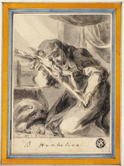 Beata Humbelina with Crucifix，约1700年 作者 约翰·克里斯托夫·利施卡（Johann Christoph Lischka）