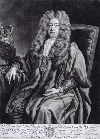 John H. Houblon爵士（1632-1711）由R. Williams雕刻 作者 约翰·克洛斯特曼