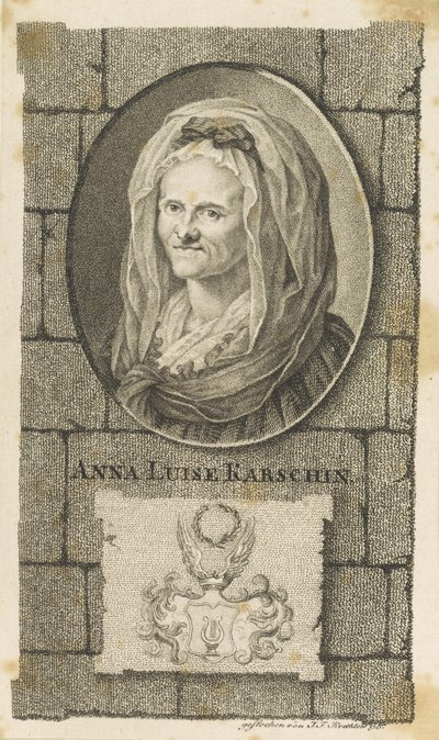 安娜·路易莎·卡尔施（Anna Louisa Karsch）肖像1722-1791，1796年。 作者 约翰·弗里德里希·克雷思洛