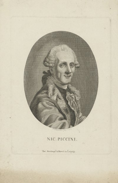 作曲家NiccolòPiccinni的肖像1728-1800，c。 1790。 作者 Johann Friedrich Schröter