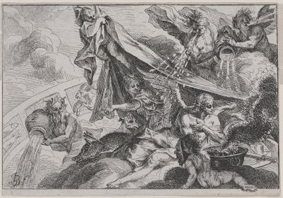 与女猎人戴安娜的冬季寓言故事 作者 约翰·乔治·伯格穆勒（Johann Georg Bergmuller）