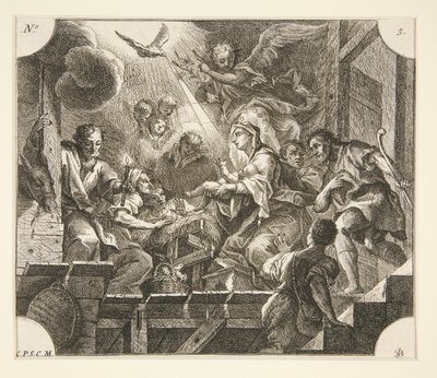 耶稣诞生 作者 约翰·乔治·伯格穆勒（Johann Georg Bergmuller）