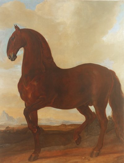 Eisgruber螺柱上的海湾种马 作者 Johann Georg Hamilton
