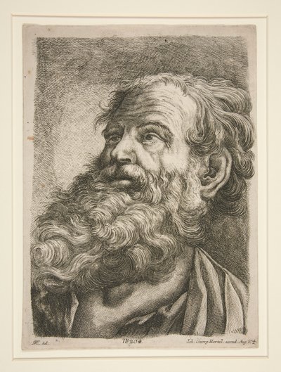 男性头像（使徒？） 作者 Johann Georg Hertel