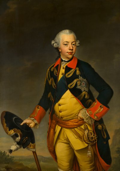 持票人威廉五世的肖像 作者 Johann Georg Ziesenis