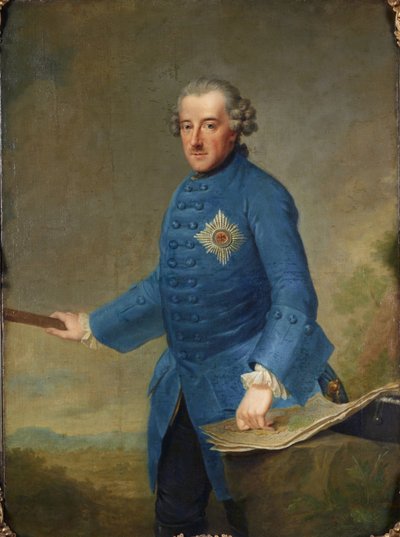 普鲁士的腓特烈二世1712-1786年的画像，1763年。 作者 Johann Georg Ziesenis the Younger