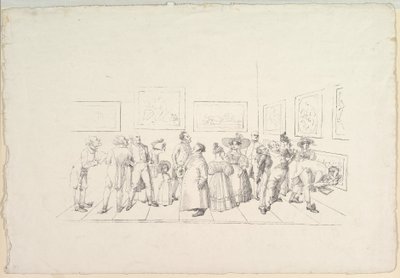 展览中的公众，1831年。 作者 约翰·格特弗里德·沙道（Johann Gottfried Schadow）