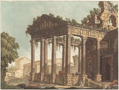 科里的海格力斯神庙 作者 Johann Gottlieb Prestel，可能是在 Alessandro Moretti 之后