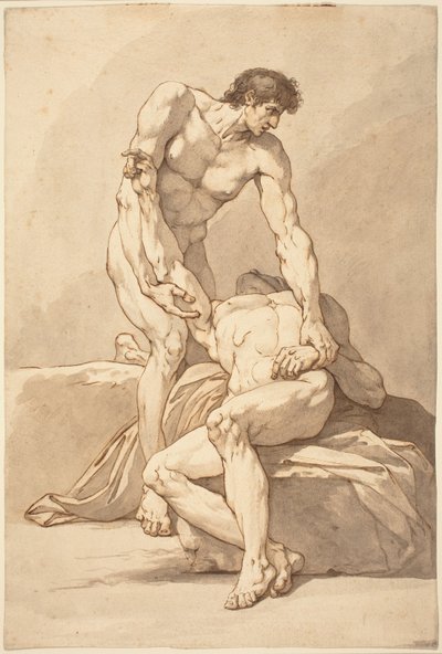 两个裸体男人 作者 约翰·海因里希·利普斯（Johann Heinrich Lips）