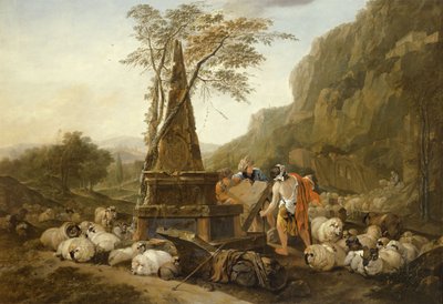 雅各布和雷切尔在井边的会议 作者 Johann Heinrich Roos