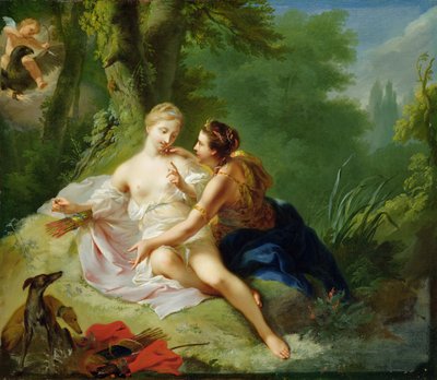 木星伪装成戴安娜诱惑Callisto，约175年 作者 Johann Heinrich Tischbein